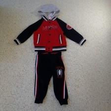 Spider-Man 2pc SweatSuit Size 3T MARVEL Hood /Snap Full-front Sweatshirt Pockets