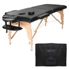 OPEN BOX - Black Portable Massage Table w Carrying Case