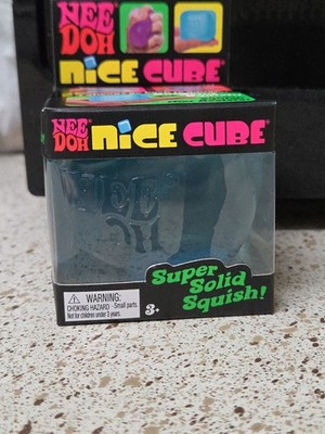 *AUTHENTIC AND BRAND NEW Nee Doh Nice Cube Super Solid Squish Toy BLUE