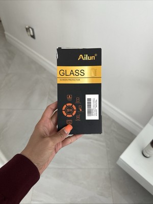 Ailun Glass Screen Protector for iPhone 14 Max/Pro Max open box. 2 inside