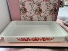 Vintage Pyrex Lasagna Pan 933 Friendship Red Bird 13½" x 8¾ x 1¾"