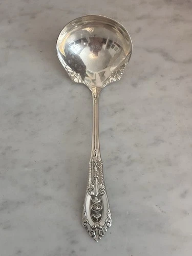 Wallace Rose Point Sterling Silver Gravy Ladle 6 1/4” No Mono 56.7g