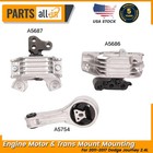 3Pcs Engine Motor & Trans Mount Mounting Fits Dodge Journey 2.4L 2011-2017