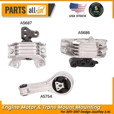 3Pcs Engine Motor & Trans Mount Mounting Fits Dodge Journey 2.4L 2011-2017