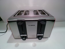 Bosch TAT7S45GB Silicone 1800W 4 Slice Toaster RED Stainless Steel