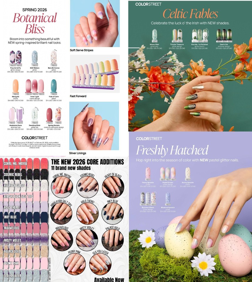 🩷 COLOR STREET SETS 2025 CORE, 2025+2024+RETIRED+FREE TWOSIEs