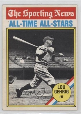 1976 O-Pee-Chee The Sporting News AllTime All-Stars Lou Gehrig #341 HOF 0f8