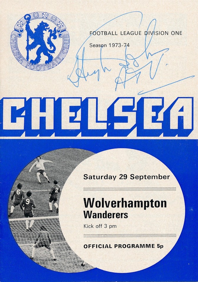 SIGNED PROGRAMME - Chelsea v Wolves 1973/1974 - THREE AUTOGRAPHS | eBay