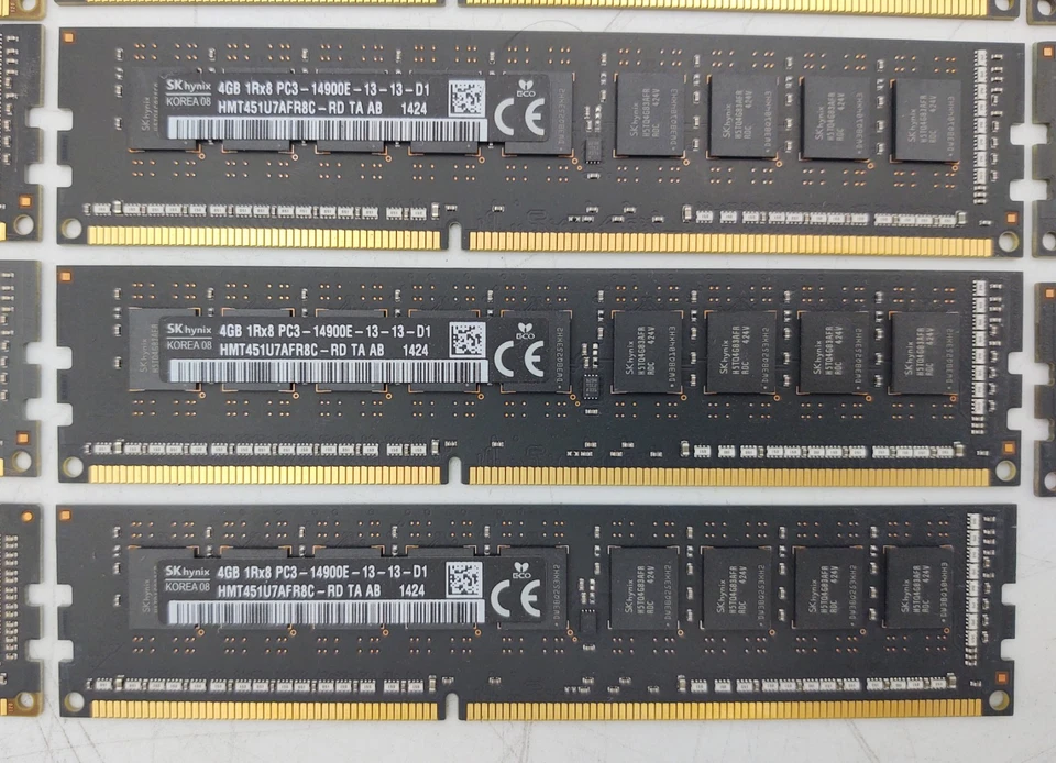 LOTE DE 24 Kit 4GB 1Rx8 PC3-14900E-13-13-D1 RAM - ENVÍO RÁPIDO Foto 2 de 2
