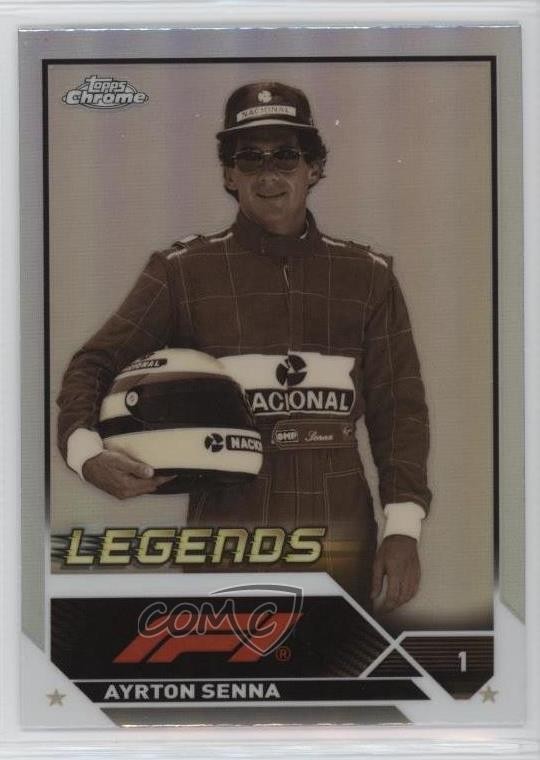 2023 Topps Chrome Formula 1 F1 Legends Refractor Ayrton Senna #198 HOF 11vc