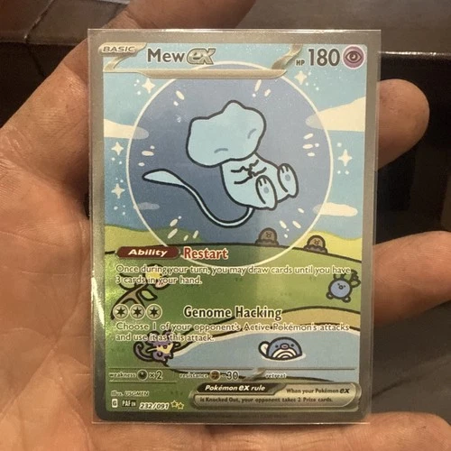 Mew EX 232/091 Holo-Beautiful Paldean Fates Card . rare mew