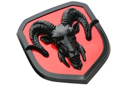 Custom Red Black Grille 3D Head Emblem for 20...