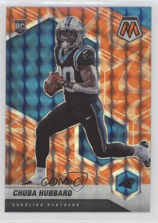 2021 Panini Mosaic Rookies Reactive Orange Mosaic Prizm Chuba Hubbard #325 05cr