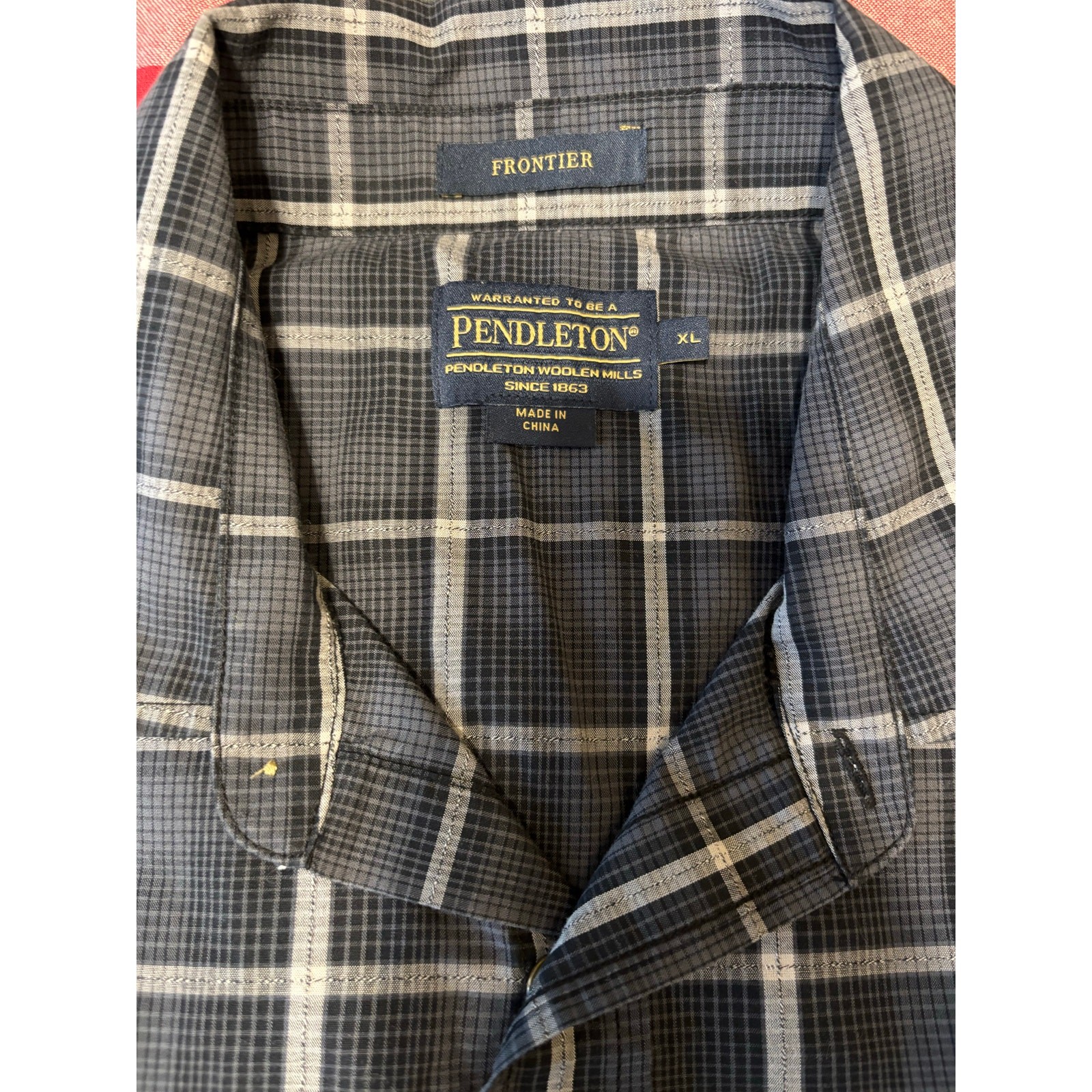 Pendleton Frontier Plaid Western Style Button Dow… - image 2