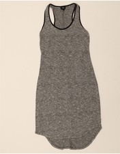 MOSSIMO Womens Sleeveless T-Shirt Dress UK 10 Small Grey Rayon BX05
