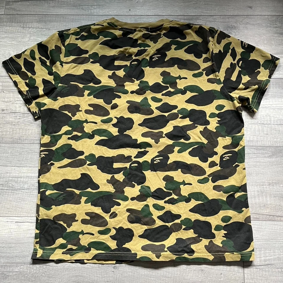 BAPE Vintage 1st Camo College T-Shirt Green No Size Tag Shown, Fits Like Men's M - Image 2 of 4