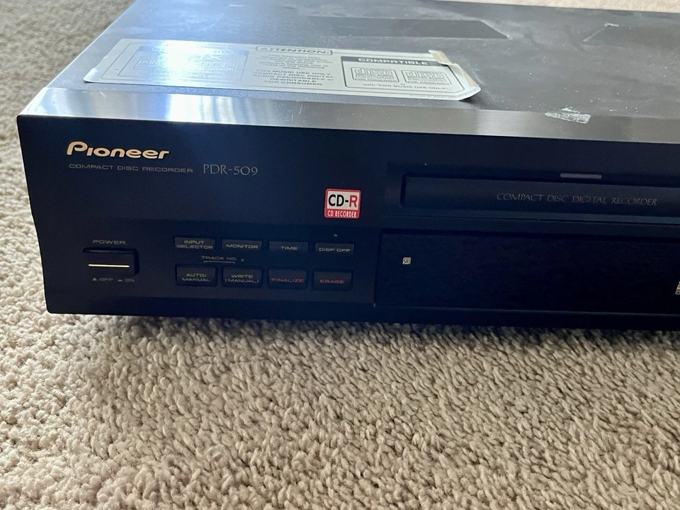 Vintage Pioneer Compact Disc CD Recorder PDR-509 W/Remote TESTED READ DESCRIPTIO - Image 2 of 4