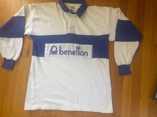 United Colour of Benetton Polo Rugby Long Slee 1980s vintage concert t-shirt, vintage, single stitch, B+ condition