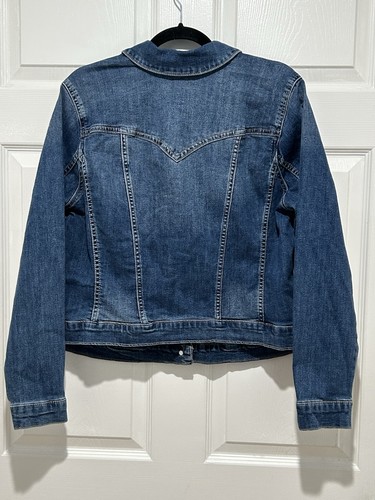 Giacca jeans Jessica Simpson Mercer Pixie denim blu classico donna taglia 1X - Foto 2 di 7