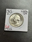 1963 D Washington Silver Quarter Gem BU Uncirculated MS++ 25c Coin (Raw18862)
