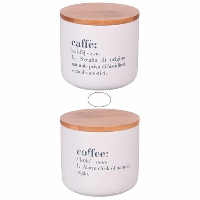 Victionary Kaffeedose 500 ml aus Keramik mit Bambusdeckel