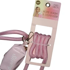 Paris Hilton Rope Leash With Waste Bag Dispenser 6 Feet Heavy Duty Pets Love It