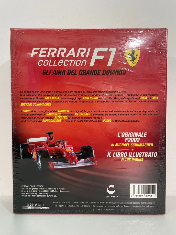 FERRARI COLLECTION F1 di M. SCHUMACHER CENTAURIA + LIBRO ILLUSTRATO 108 PAGINE - Immagine 2 di 3