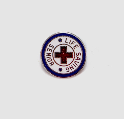 Vintage American Red Cross Pin Senior Life Saving Metal Enameled 1946-1953