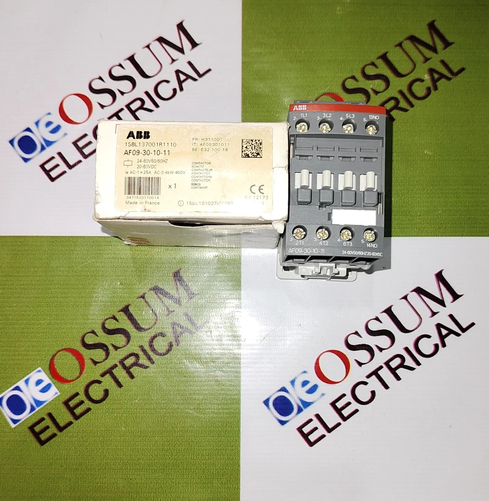 ABB AF09-30-10-11 POWER CONTACTOR 9A VOLTAGE 24-60VAC/DC FAST SHIPPING