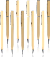 10 Pieces Small Ballpoint Pens Mini Pens Bulk Metal Tiny Short Pocket Thin Gel