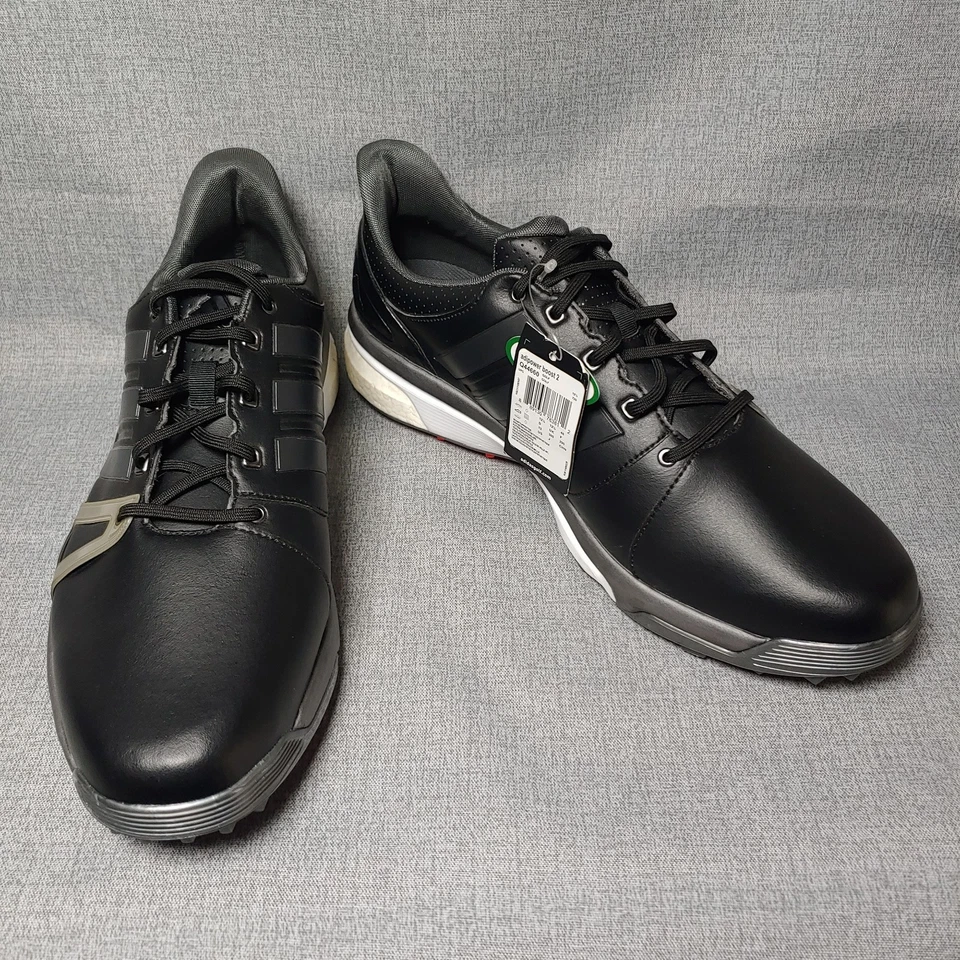NUEVO - Zapatos de golf Adidas Adipower Boost 2 para hombre talla 13 negros con cordones a prueba de clima Foto 4 de 4