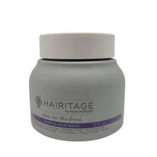 Hairitage Purple Hair Mask with Argan Oil 8 fl oz, Deep Conditioner for Color-Tr