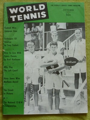 WORLD TENNIS / 1963 OCT / TECHNIQUES OF STRATEGY / WHY PLAY THE LEFT COURT?