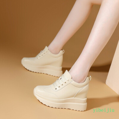 美品 22AW niceness  BELL Women's Hidden High Wedge Heel Sneakers Athletic Shoes High