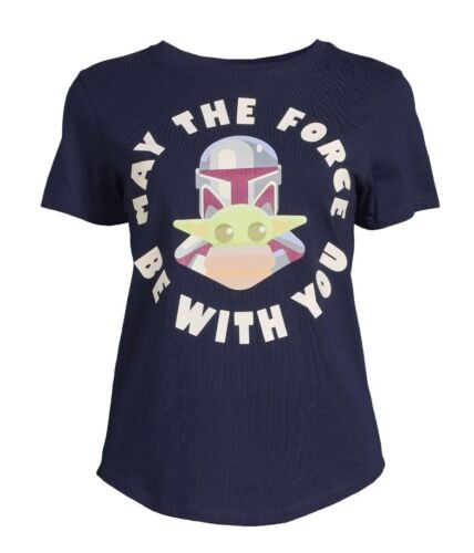 Star Wars "May The Force Be With You" Blue T-Shirt Junior's Size XXL (19) NEW