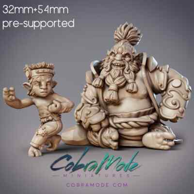 Kung Fu Yeti (Xueren) + Apprentice(s) | CobraMode | Tabletop RPG | 28-32mm DnD