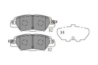 KBP-4582 Kavo Parts Bremsbelagsatz, Scheibenbremse FüR Mazda