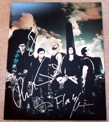 RAMMSTEIN FULL BAND SIGNED 11x14 PHOTO X6 W/COA TILL LINDEMANN