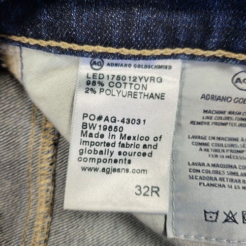 AG Adriano Goldschmied Sophia Ankle Jeans Women's 32 Blue Denim Logo Distressed - Picture 13 of 23
