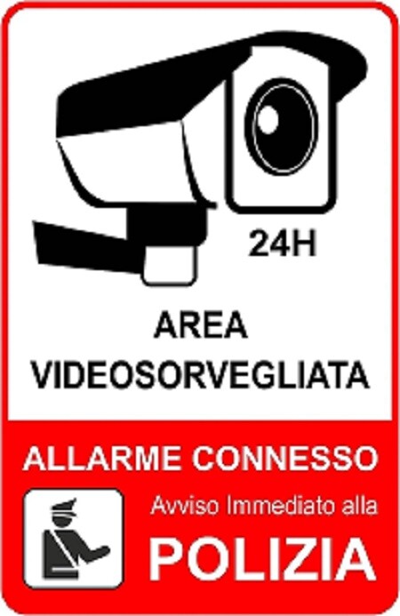 Cartelli Area Videosorvegliata GDPR | 6 Adesivi 14,8x10,5 Cm | Per Negozi E Privati - Foto 8