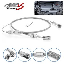 Universal 24 Stainless Steel Throttle Cable Braided For Ford Gm Mustang 302