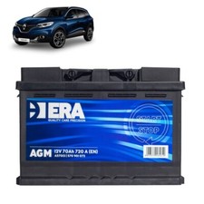 Batteria 70Ah A.G.M. per Renault Kadjar 1.2 1.3 1.6 Tce benzina 2015+