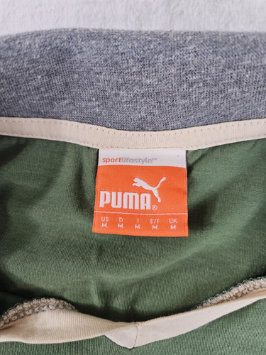Puma Boys TShirt Size M Dark Green Logo Short Sleeve Campeones - Picture 2 of 8