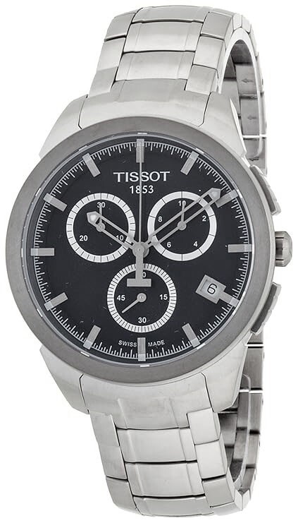 Мужские часы Tissot T-Sport с хронографом и черным циферблатом из титана - T0694174405100 НОВЫЕ
