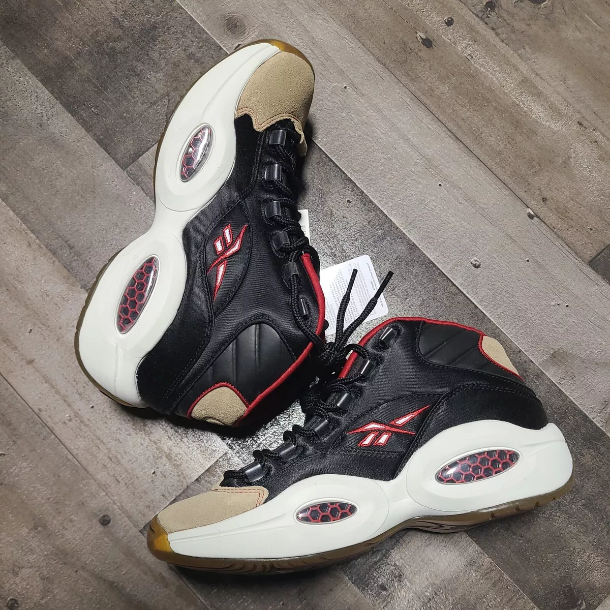 Reebok question 2024 black red