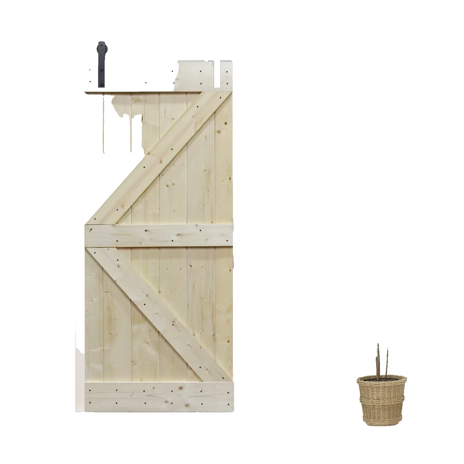 Wooden Black Sliding Door Home Doors