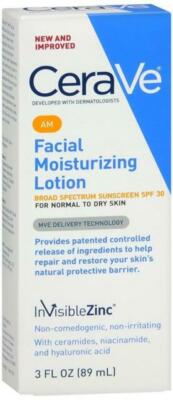 6 Pack Cerave Day Time Facial Moisturizing Lotion Am Spf 30 3 Oz Each
