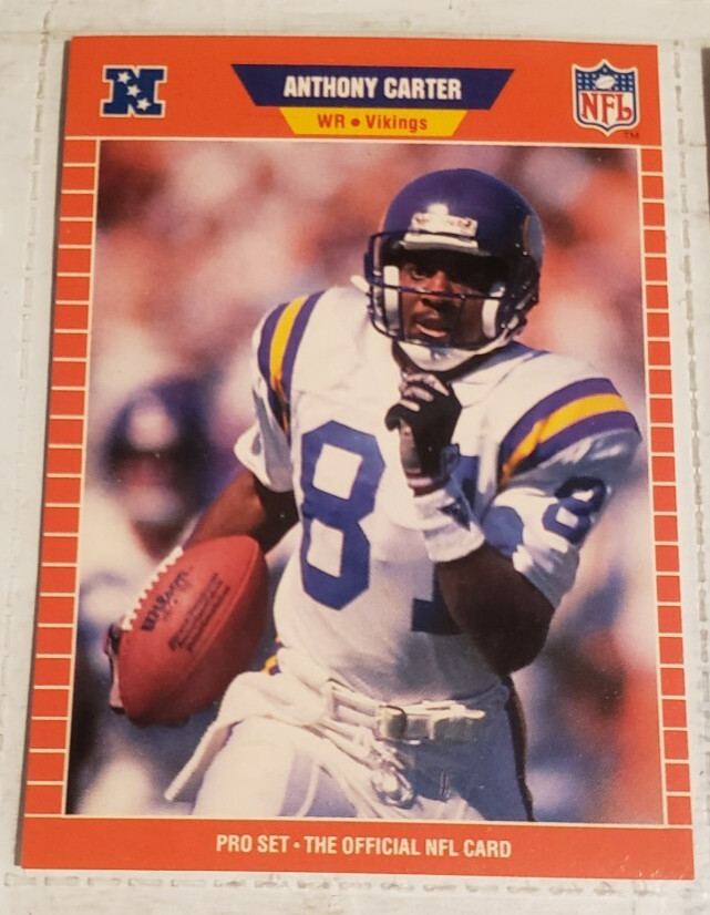 1989 Pro Set Card #228 Anthony Carter WR Minnesota Vikings   ***40% OFF 2+ Cards