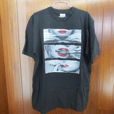 Lips Smoke Mens Large Tall Pro Club Black T-shirt Super Heavy