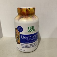 Feel Good Berberine Phytosome High Absorption Helps Lower Blood Glucose 120 Cap